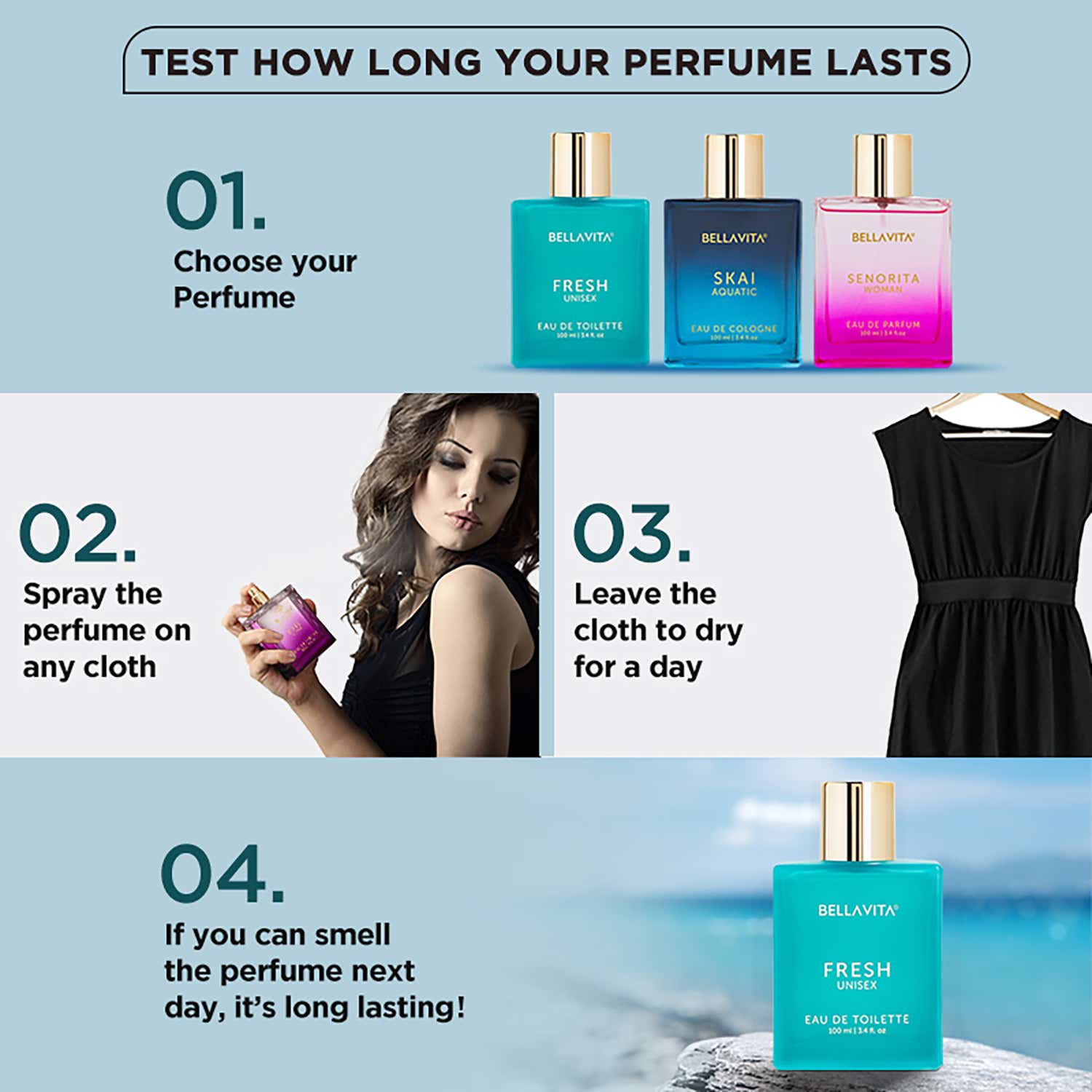 Buy Bella Vita Fresh Eau De Toilette Unisex Perfume (100ml) Online