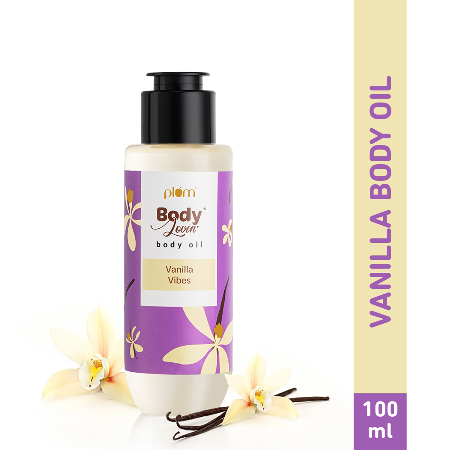 Plum | Plum BodyLovin' Vanilla Vibes Body Oil | Intense Moisture | Instant Glow | Non-Greasy (100ml)