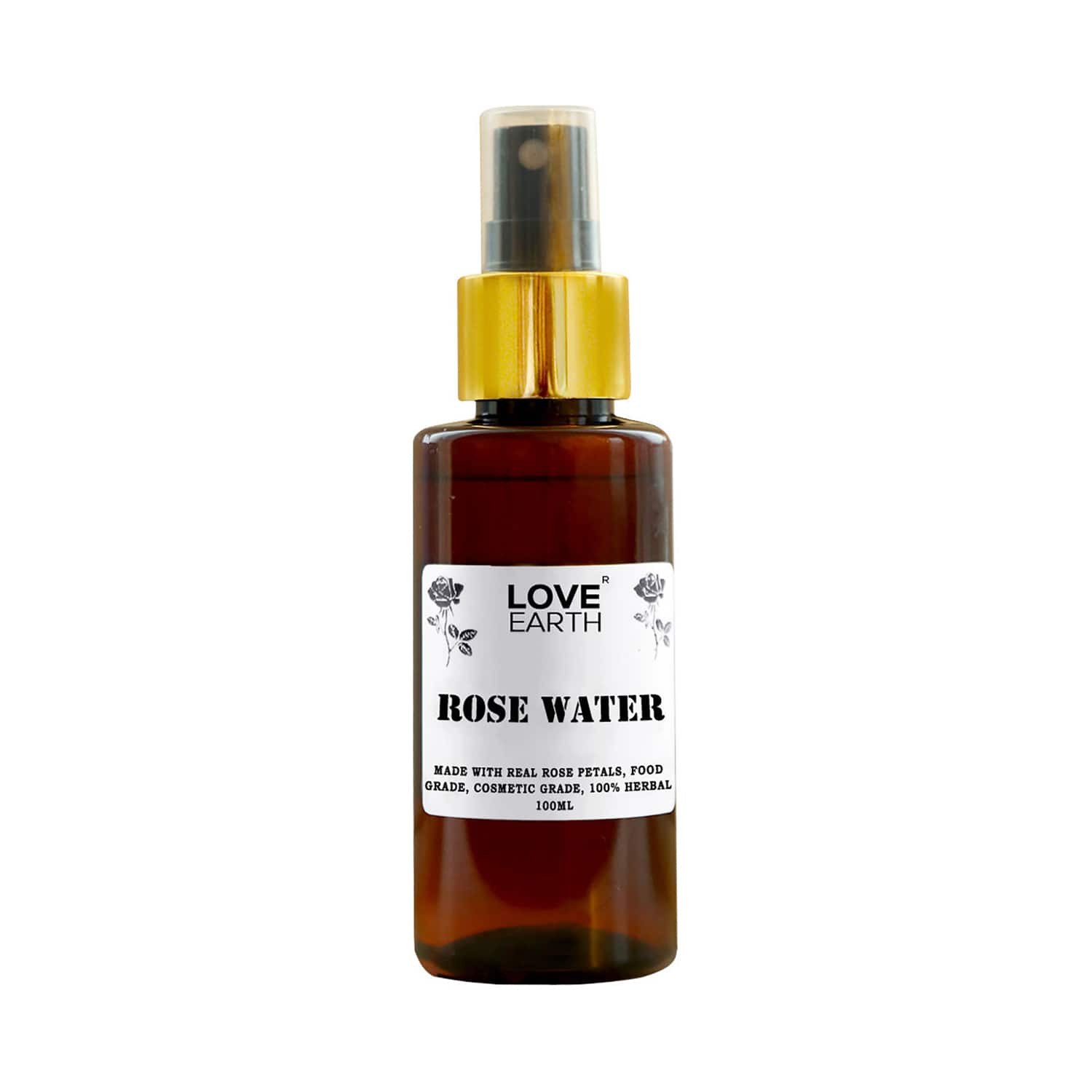 Love Earth | Love Earth Rose Water Gulab Jal For Women Face Mist Toner With Real Rose Petals (100 ml)