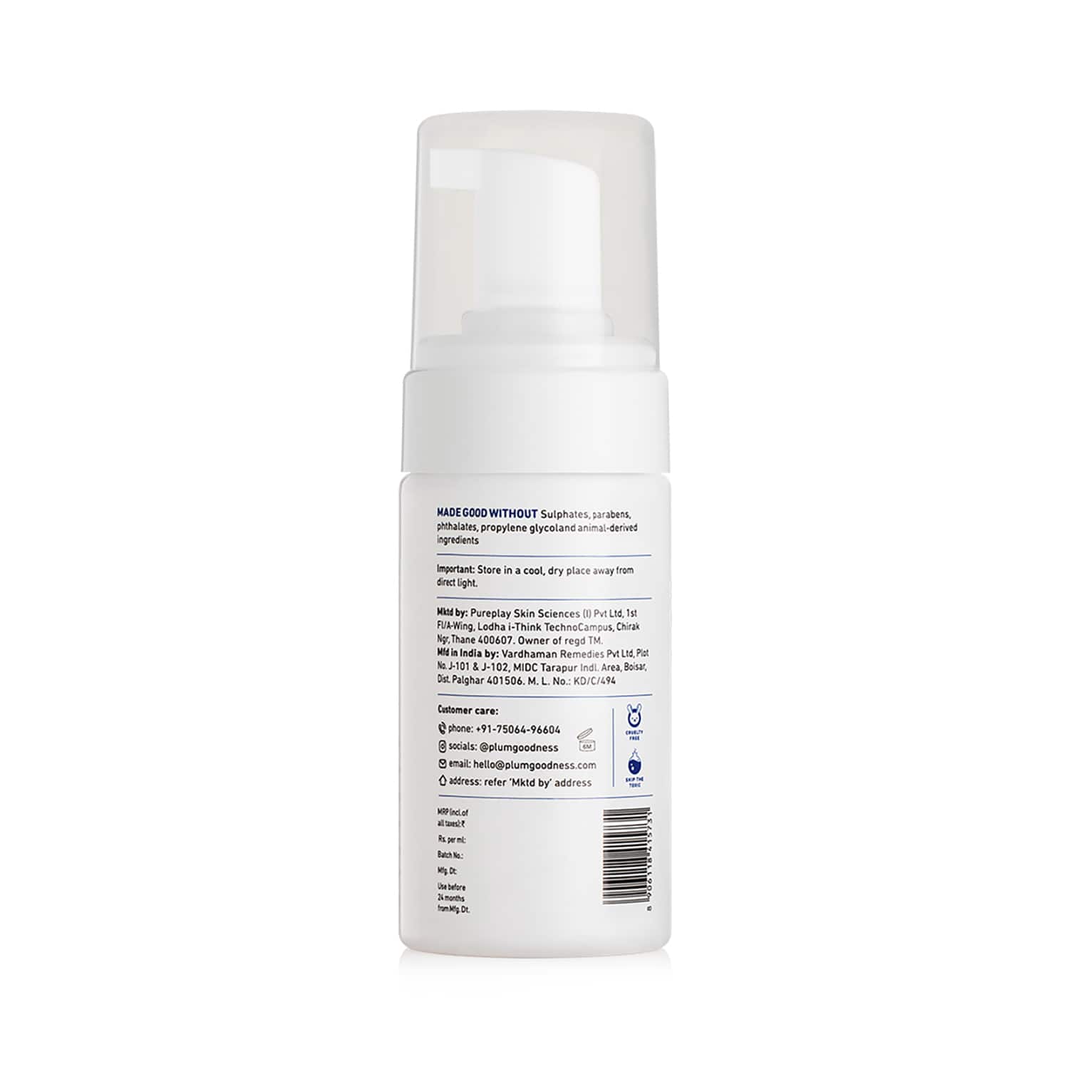 Plum 1% Salicylic Acid AHA Foaming Face Wash - Fights Active