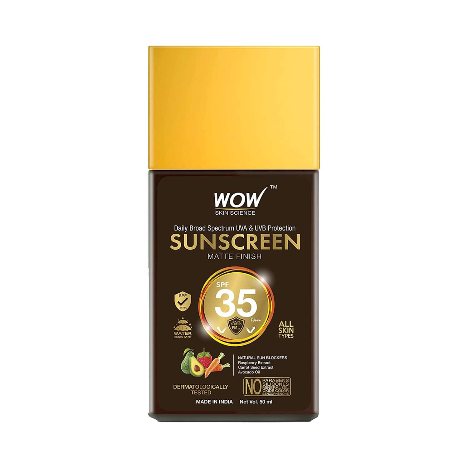 Buy WOW Skin Science Matte Finish Sunscreen SPF 35 PA 50ml