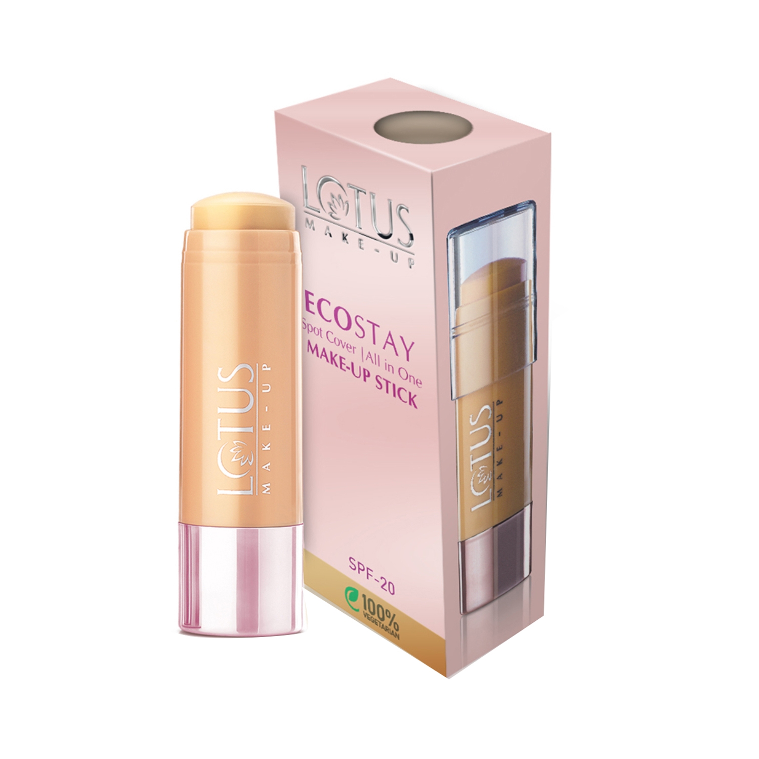 Lotus | Lotus Makeup Ecostay Spot Cover All-In-One Makeup Stick SPF 20 - EM30 Nude Beige (6.5g)