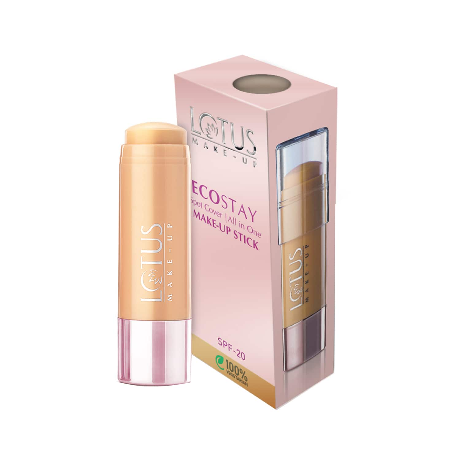 Lotus | Lotus Makeup Ecostay Spot Cover All-In-One Makeup Stick SPF 20 - EM10 Rich Shell (6.5g)