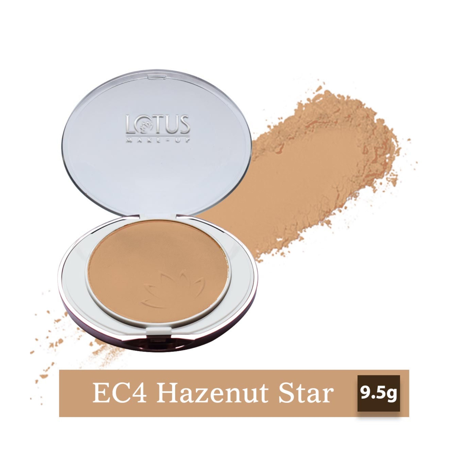 Lotus | Lotus Makeup Ecostay Ideal Finish Pressed Powder SPF 25 - EC4 Hazelnut Star (9.5g)
