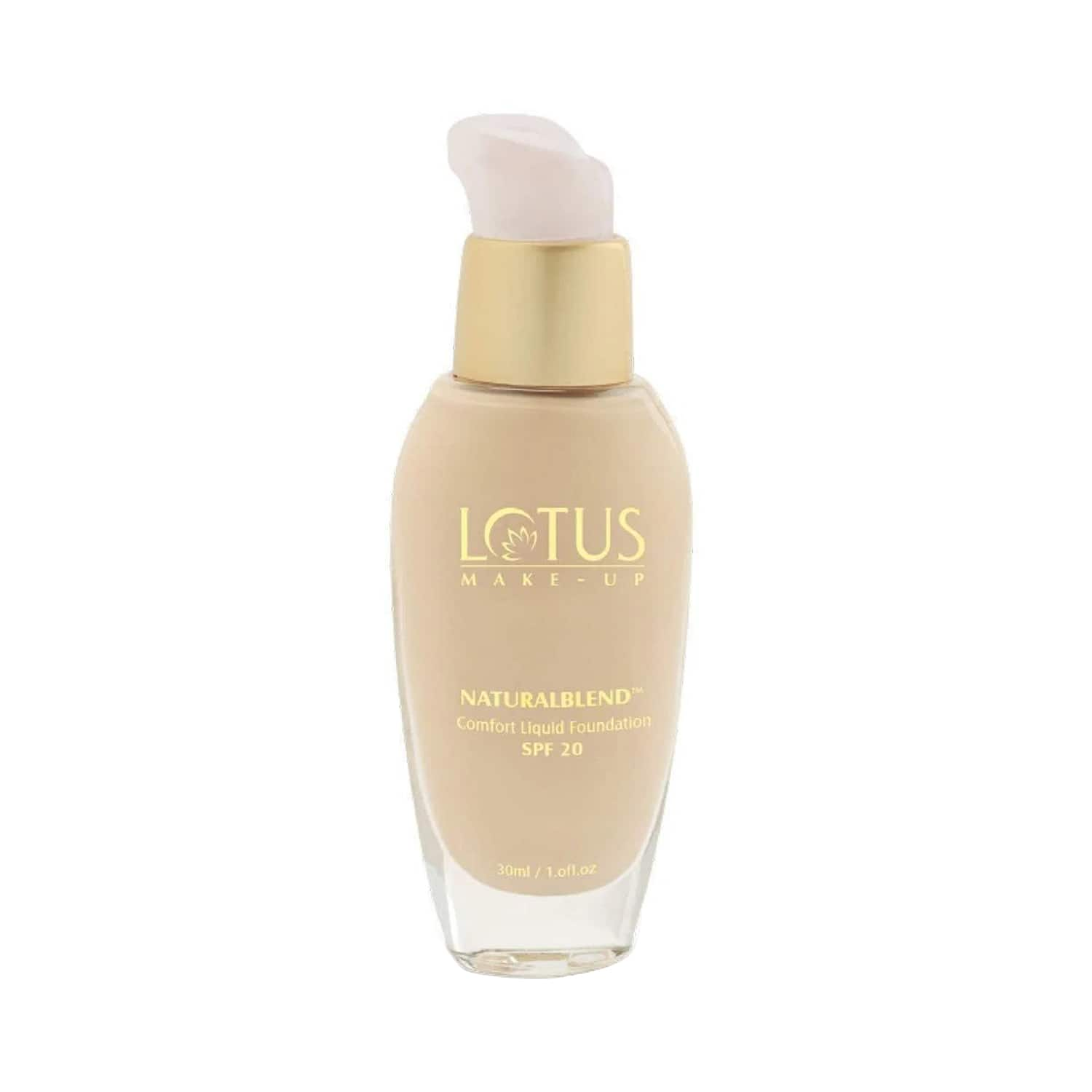 Lotus | Lotus Makeup Natural Blend Comfort Liquid Foundation SPF 20 For Oily Skin - 330 Soft Cameo (30ml)