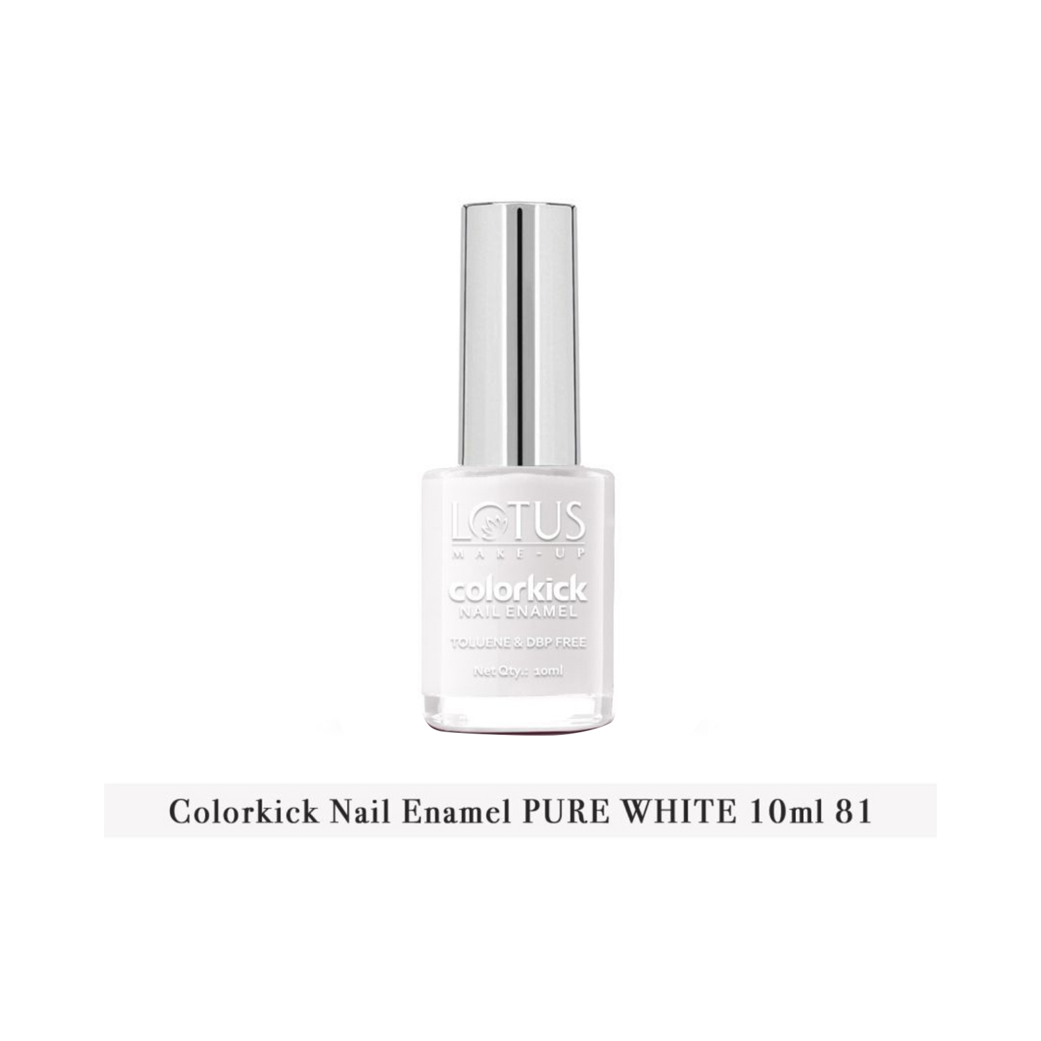 Lotus | Lotus Makeup Colorkick Nail Enamel - 81 Pure White (10ml)