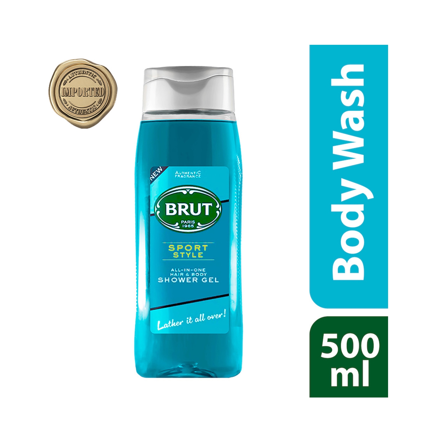 Brut Sport Style All-In-One Hair & Body Shower Gel (500ml)