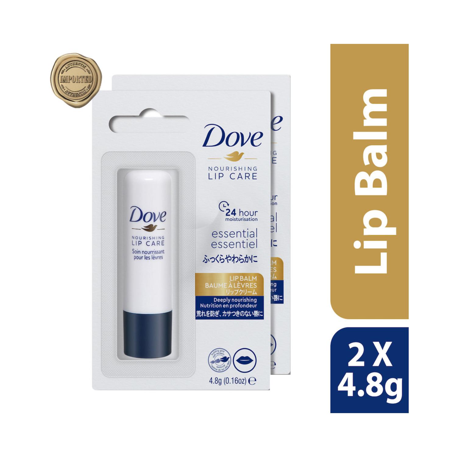 Dove | Dove Essential Nourishing Lip Care Balm Combo (2Pcs)