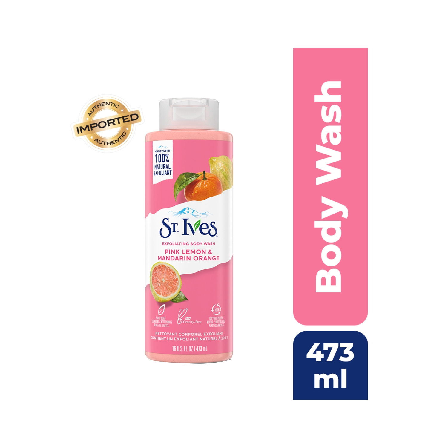 St. Ives | St. Ives Exfoliating Body Wash - Pink Lemon & Mandarin Orange extracts (473ml)