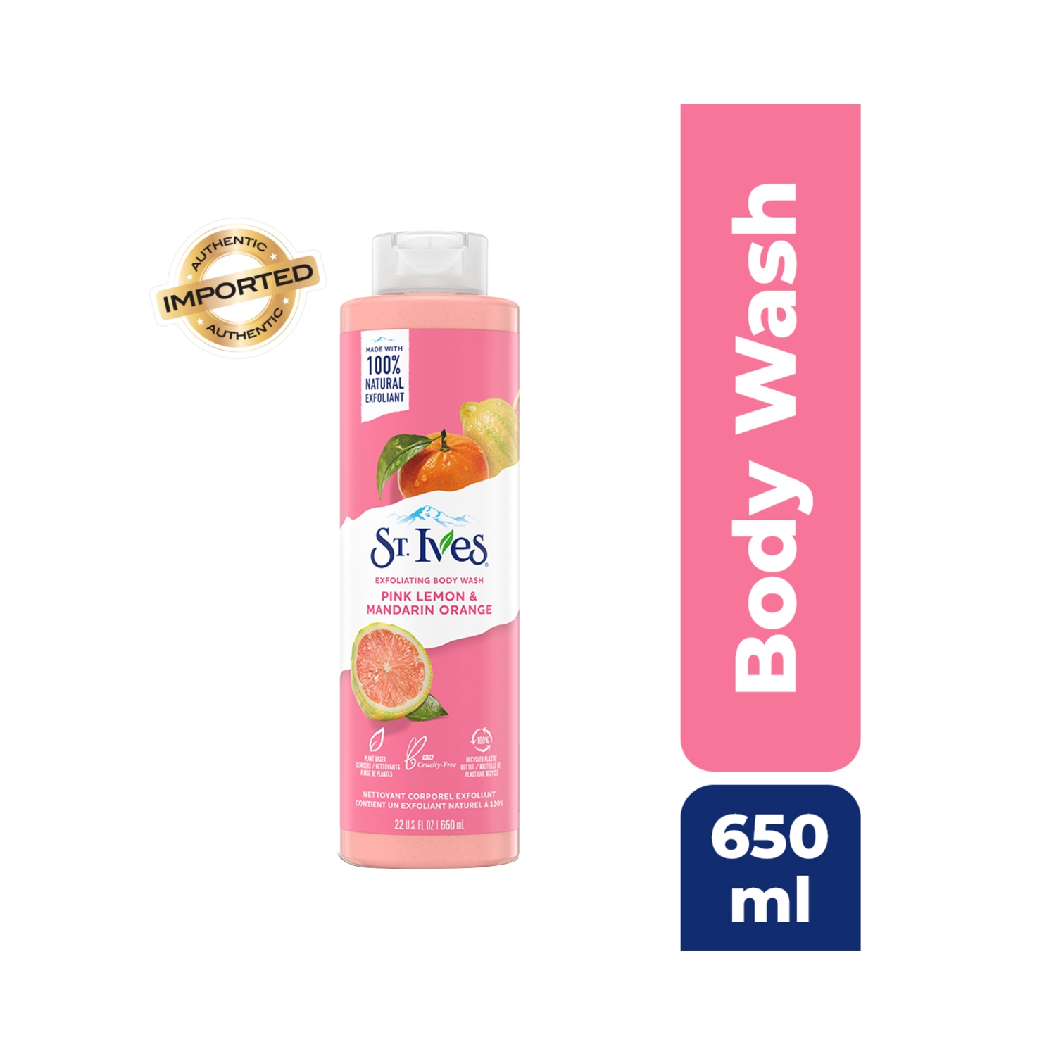 St. Ives | St. Ives Exfoliating Pink Lemon & Mandarin Orange Shower Gel (650ml)