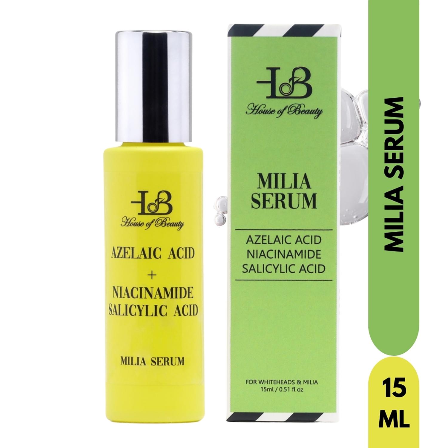 House of Beauty | House of Beauty Milia Serum For White Cysts, Black & Whiteheads, Open Pores W/T Azelaic (15 ml)