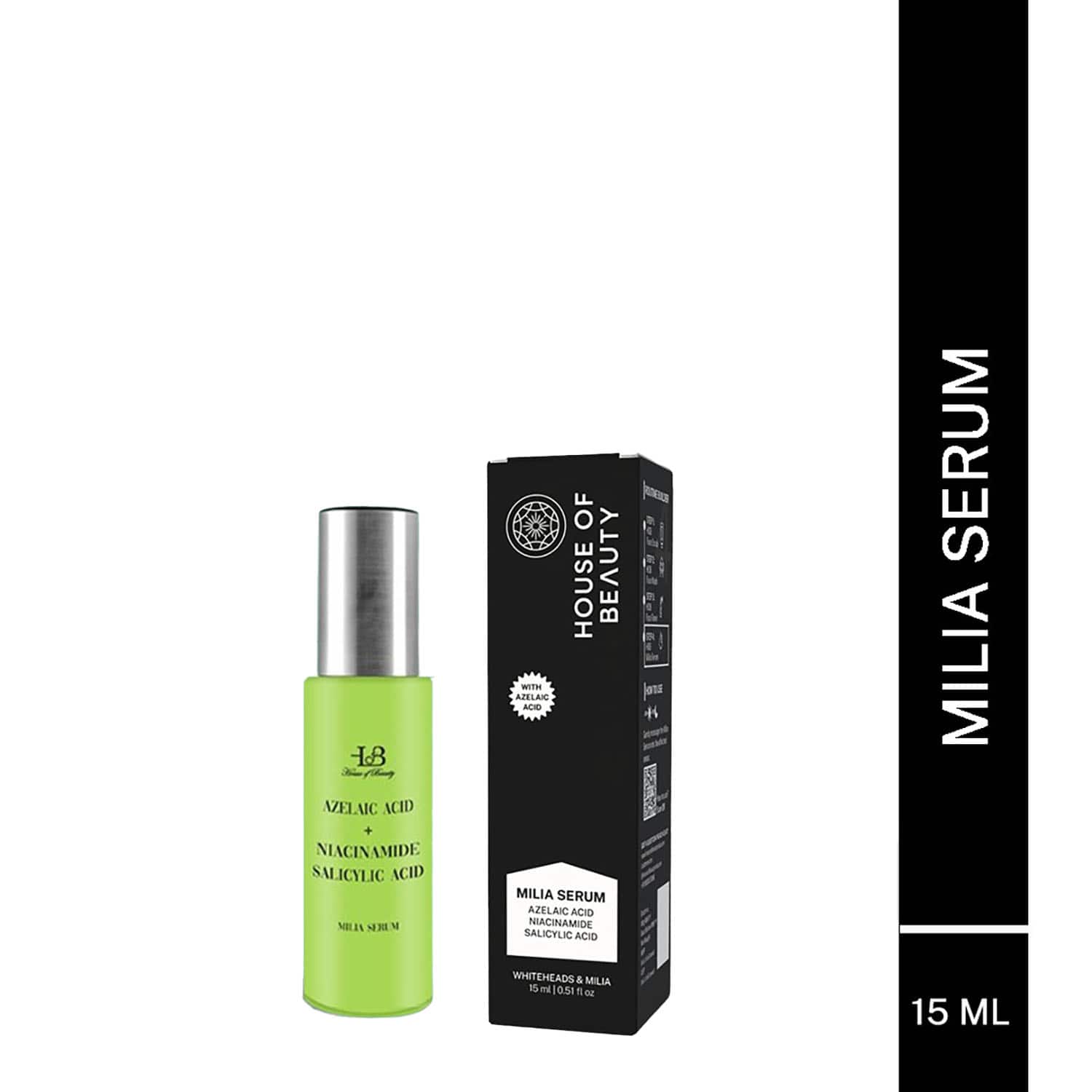 House of Beauty | House of Beauty Milia Serum For White Cysts, Black & Whiteheads, Open Pores W/T Azelaic (15 ml)