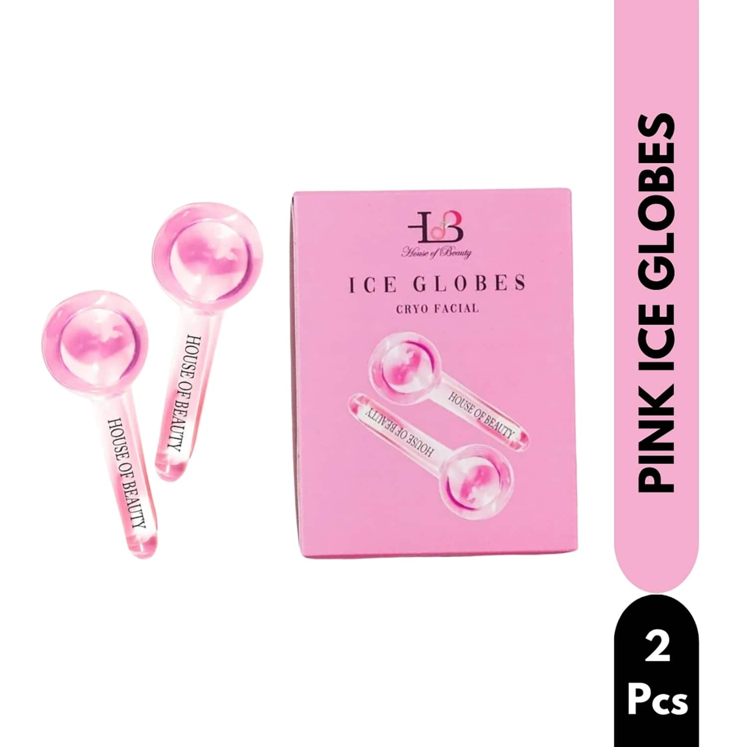 House of Beauty | House of Beauty Ice Globe-Pink-Puffy Eyes, Face Lifting, Digital Eyes Stress Reduction (1 Pair)