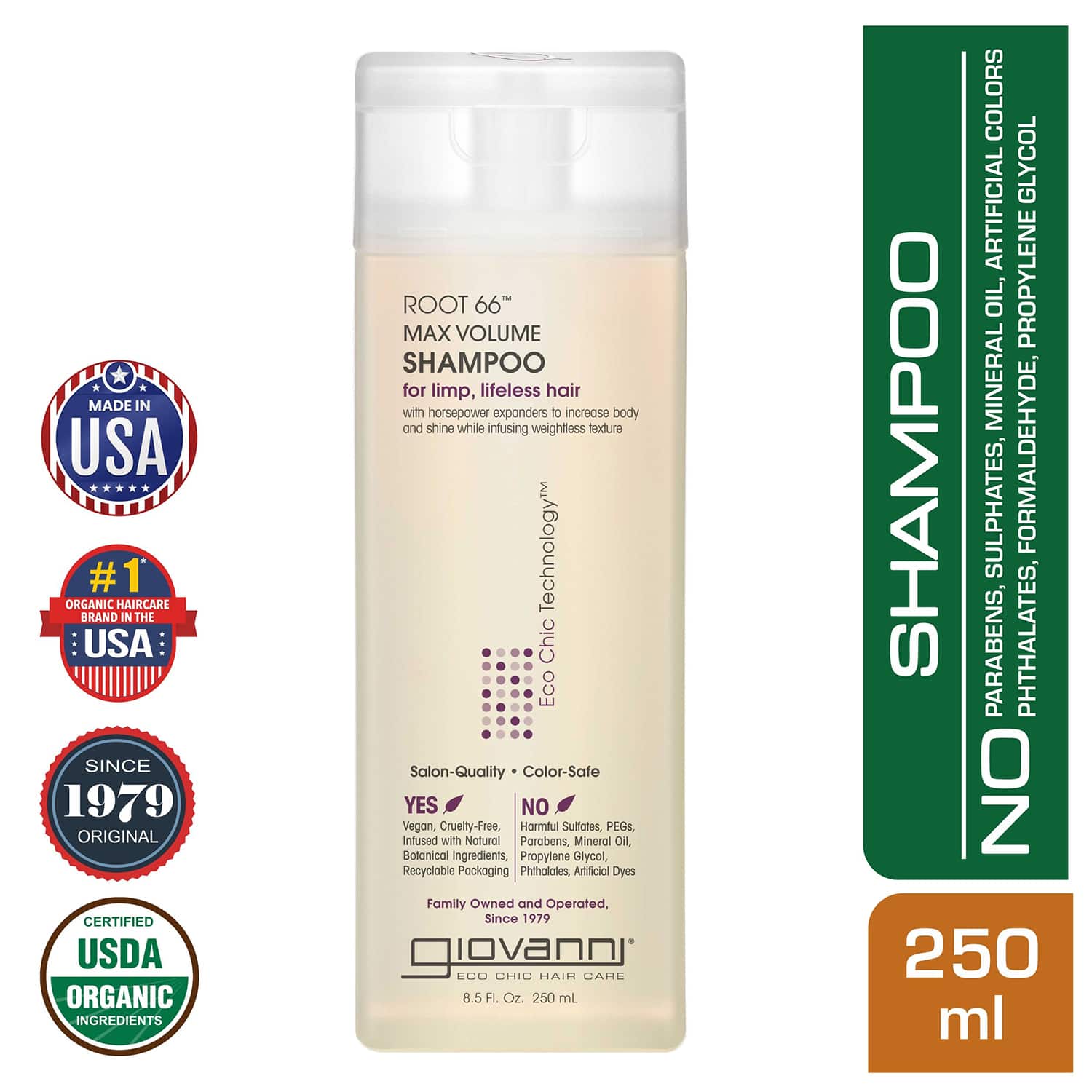 Giovanni | Giovanni Organic Root66 Max Volume Shampoo (250ml)