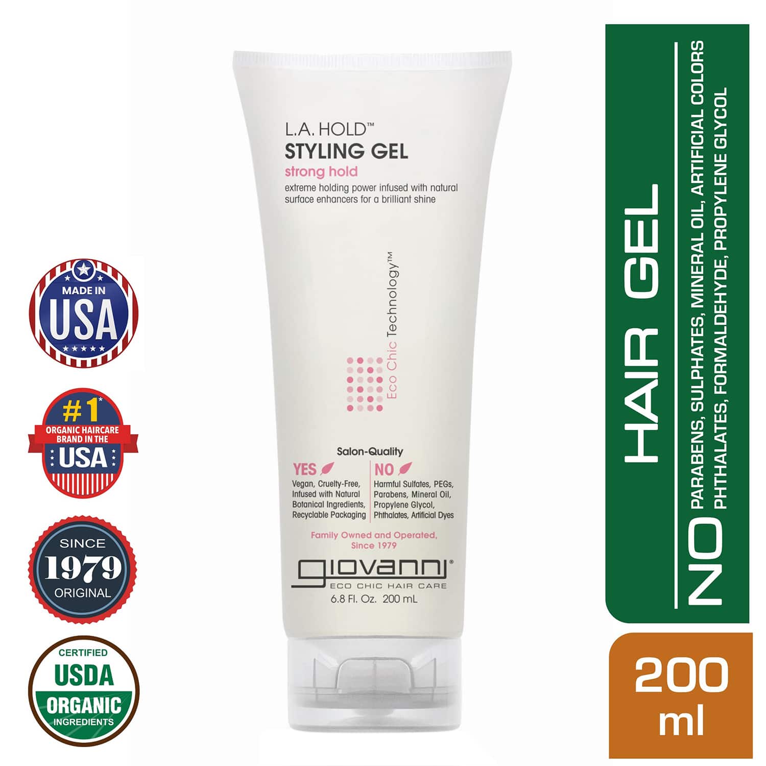 Giovanni | Giovanni Organic LA Natural Styling Gel Strong Hold (200ml)
