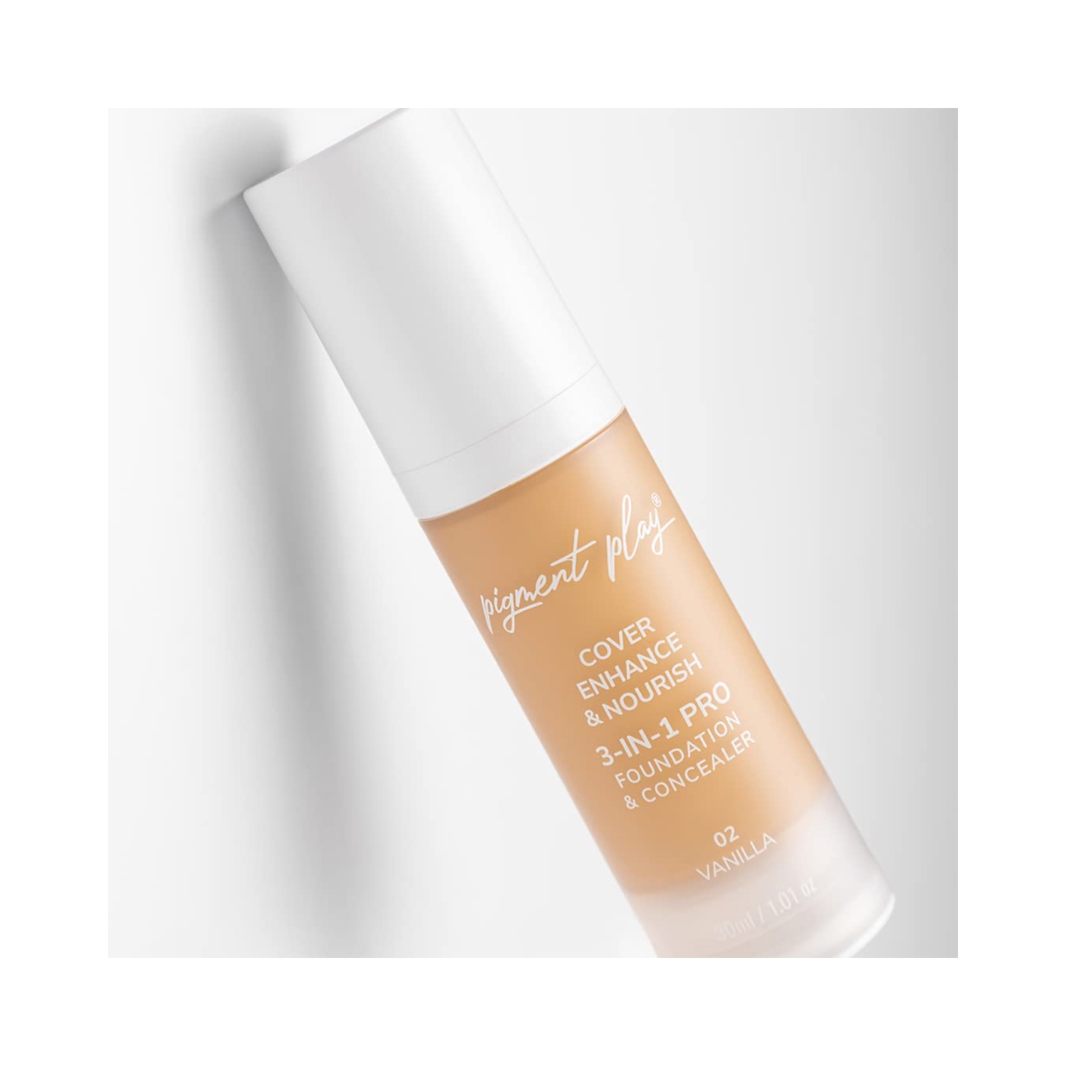 Pigment Play | Pigment Play 3-in-1 Cover + Enhance + Nourish Foundation & Concealer - 02 Vanilla (30ml)