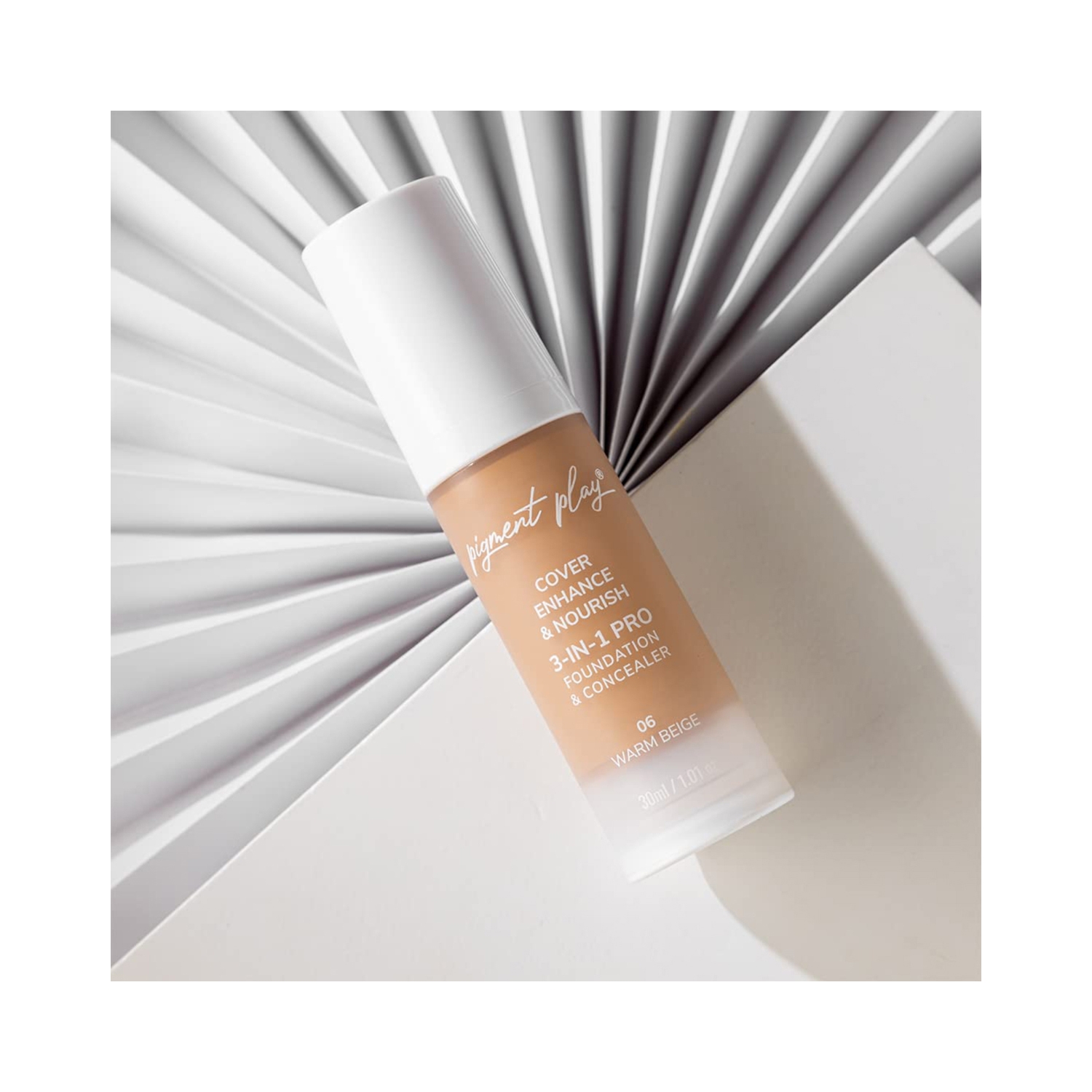 Pigment Play | Pigment Play 3-in-1 Cover + Enhance + Nourish Foundation & Concealer - 06 Warm Beige (30ml)