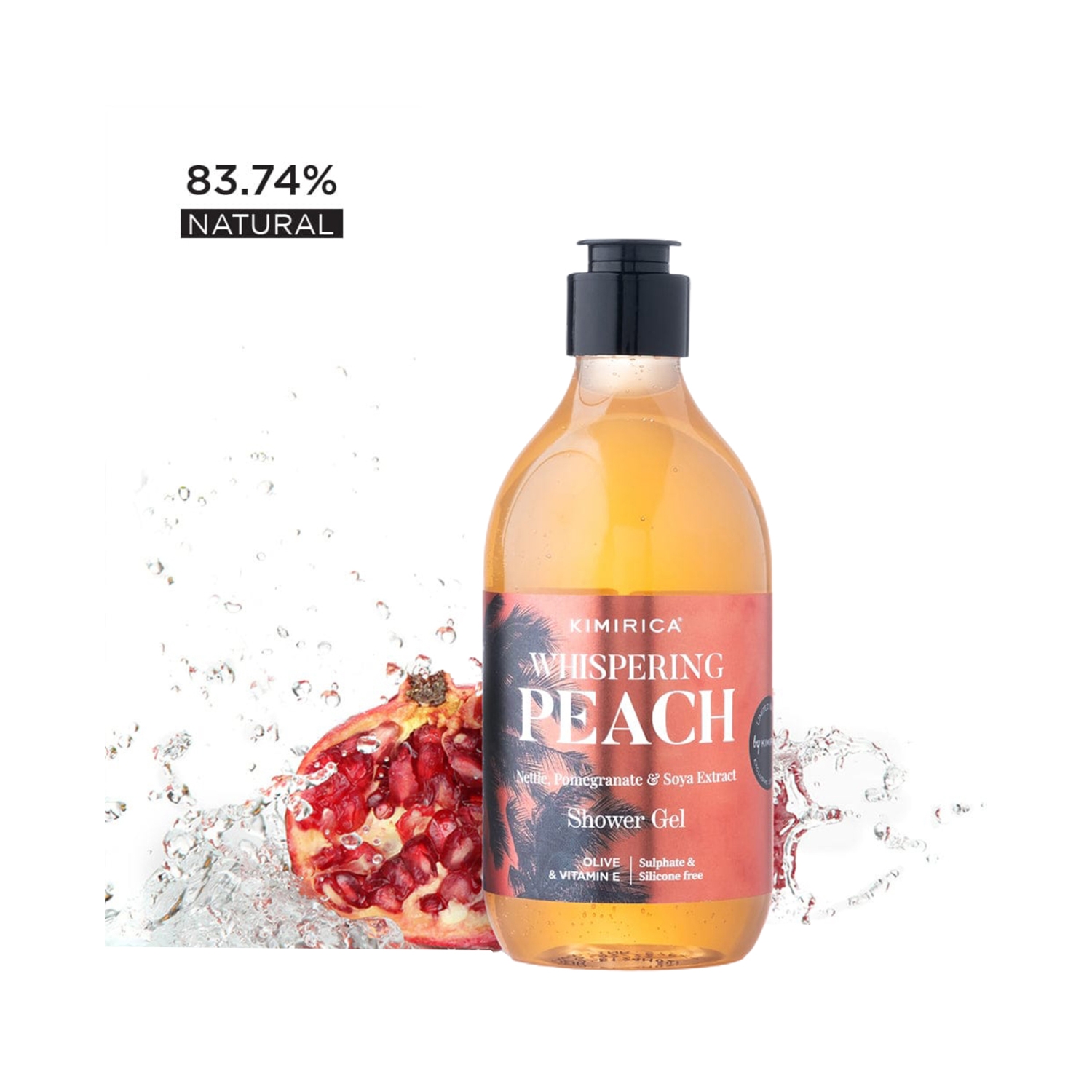 Kimirica Whispering Peach Shower Gel with Pomegranate & Soya Extract For All Skin Type (300 ml)