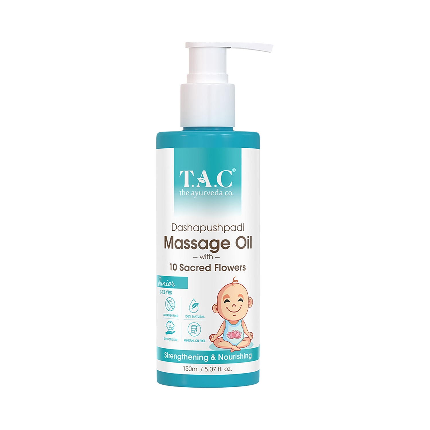 TAC - The Ayurveda Co. | TAC - The Ayurveda Co. Dashapushpadi Ayurvedic Baby Massage Oil (150ml)