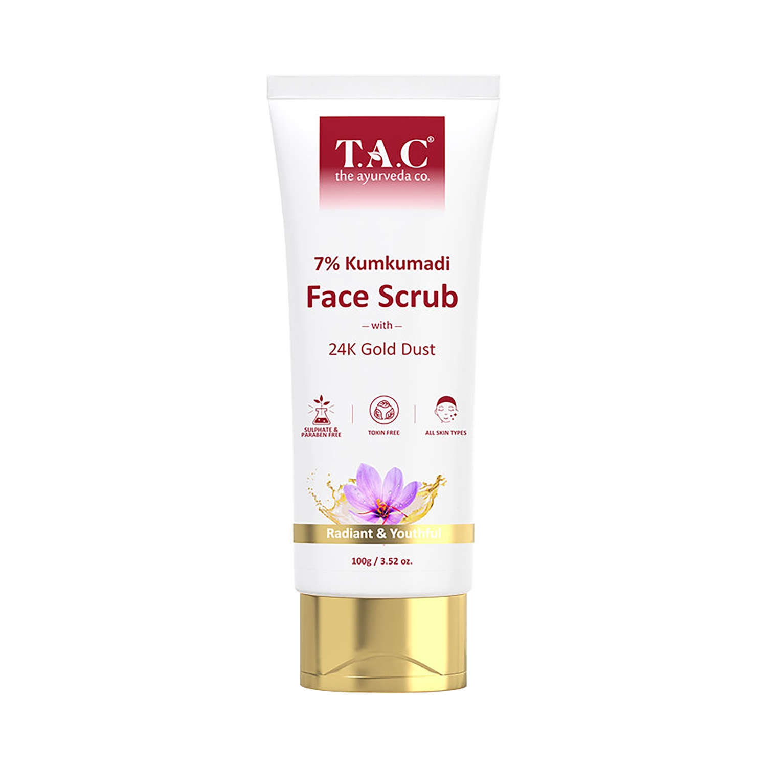 TAC - The Ayurveda Co. | TAC - The Ayurveda Co. 7% Kumkumadi Face Scrub with 24K Gold Dust