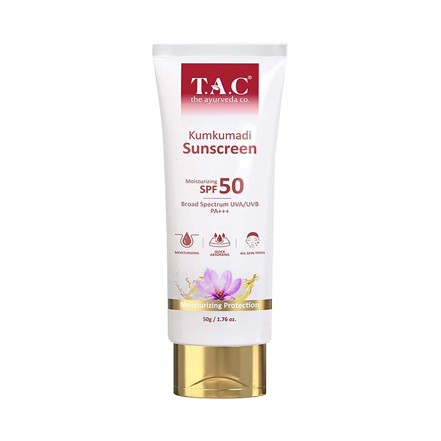 TAC - The Ayurveda Co. | TAC - The Ayurveda Co. Kumkumadi Sunscreen SPF 50 (50g)