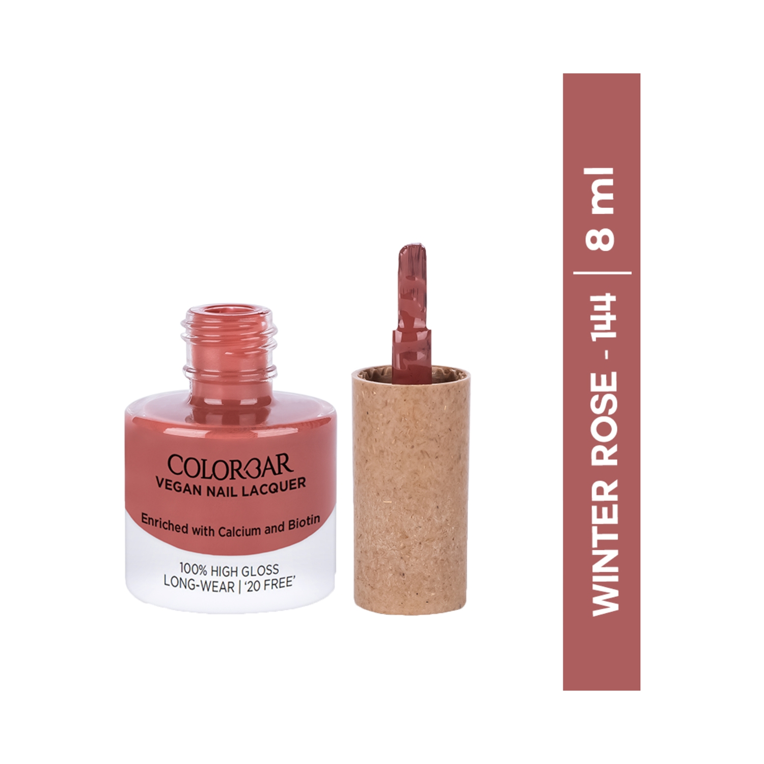 Colorbar Vegan Nail Lacquer - 144 Winter Rose (8ml)