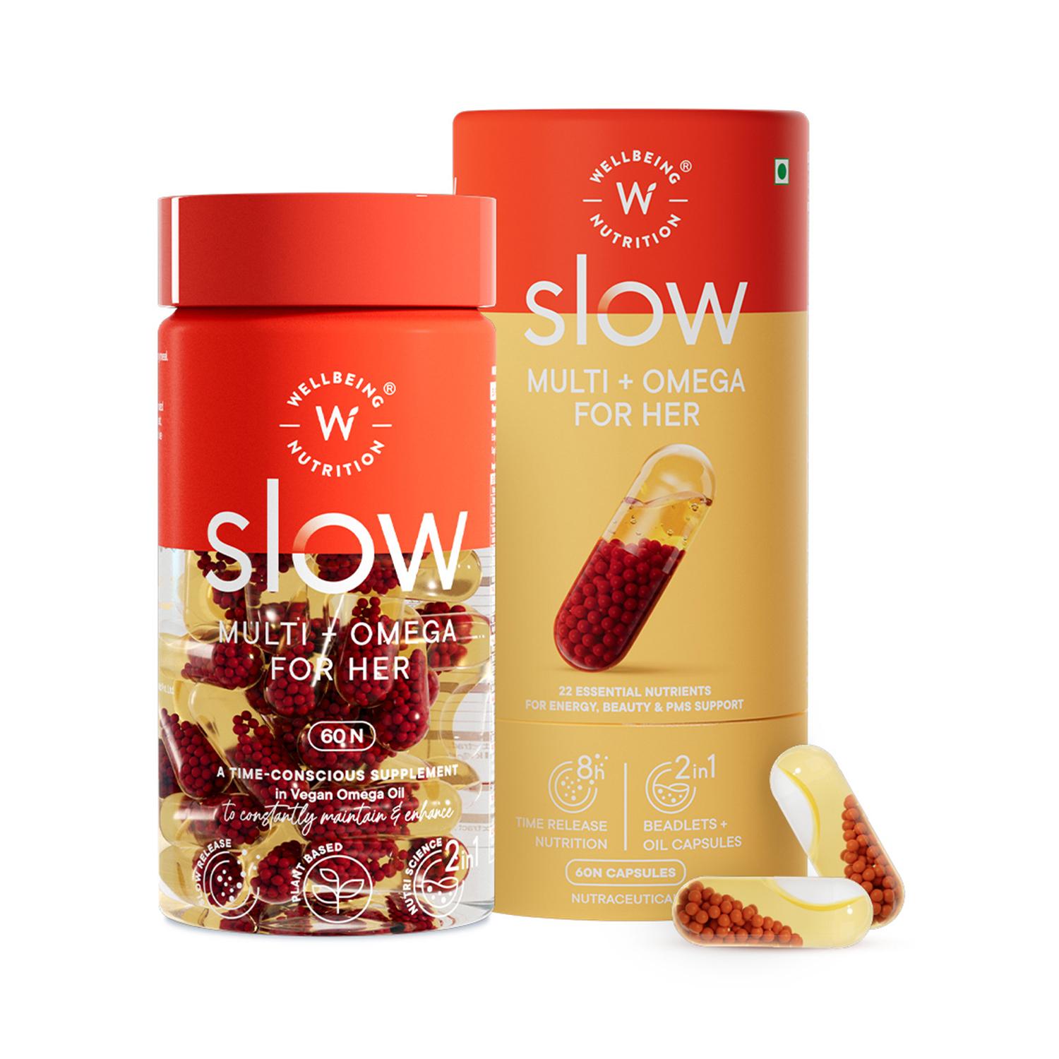 Wellbeing Nutrition | Wellbeing Nutrition Slow - Multivitamin for Her 22 Essential Vitamins & Minerals in MCT Oil