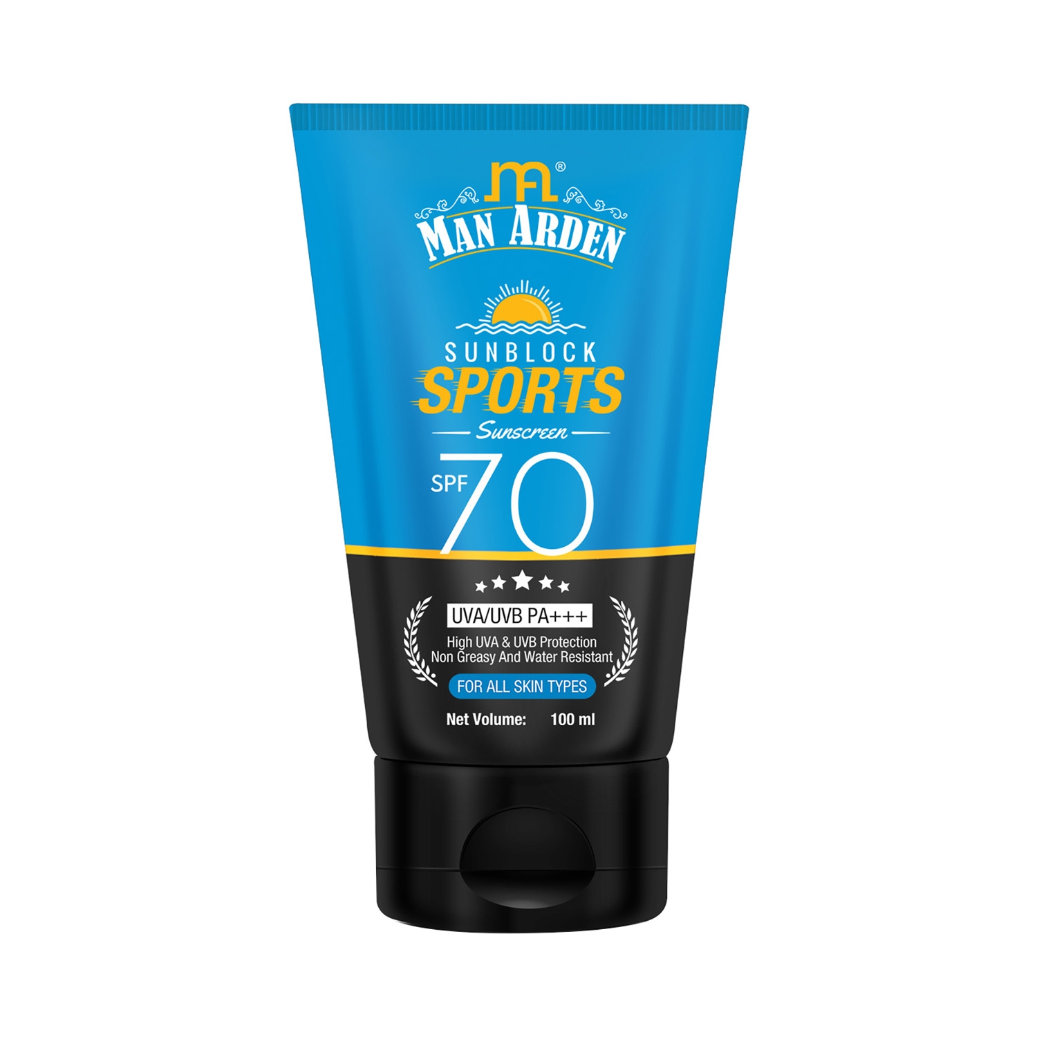 Man Arden | Man Arden Sun Block Sports Sunscreen SPF 70 UVA/UVB PA+++ With Non Greasy And Water Resistant (100ml)