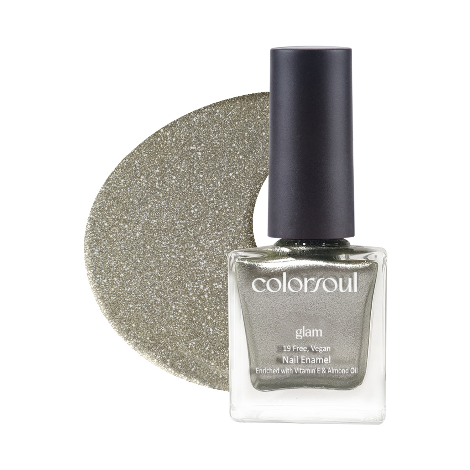 Colorsoul | Colorsoul Glam Nail Enamel - G18 Glitter Grey (8ml)