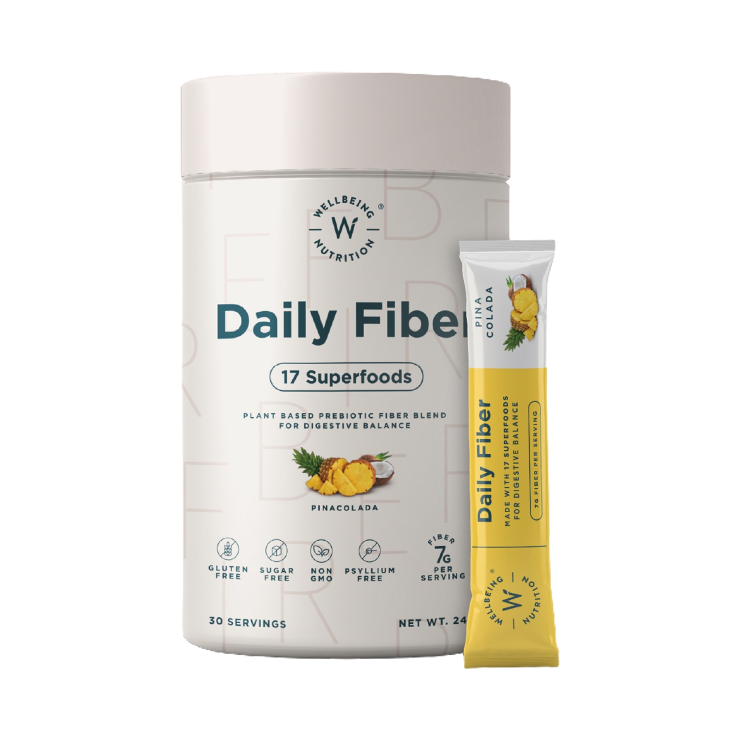 Wellbeing Nutrition | Wellbeing Nutrition Prebiotic Fiber for Weight Loss, Sugar Control & Bloating in Vanilla Berry