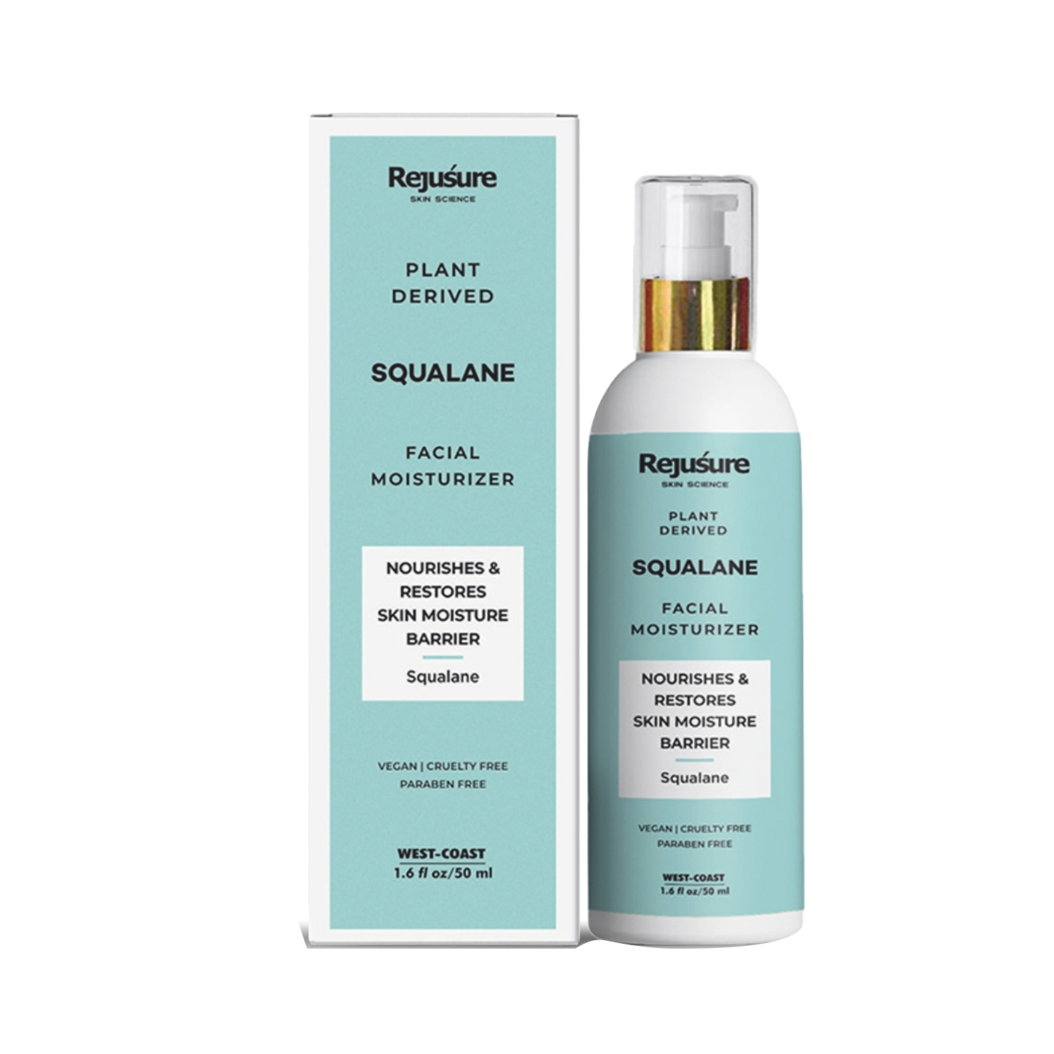 Rejusure | Rejusure Plant Derived Squalane + Vitamin E Face Moisturizer (50ml)