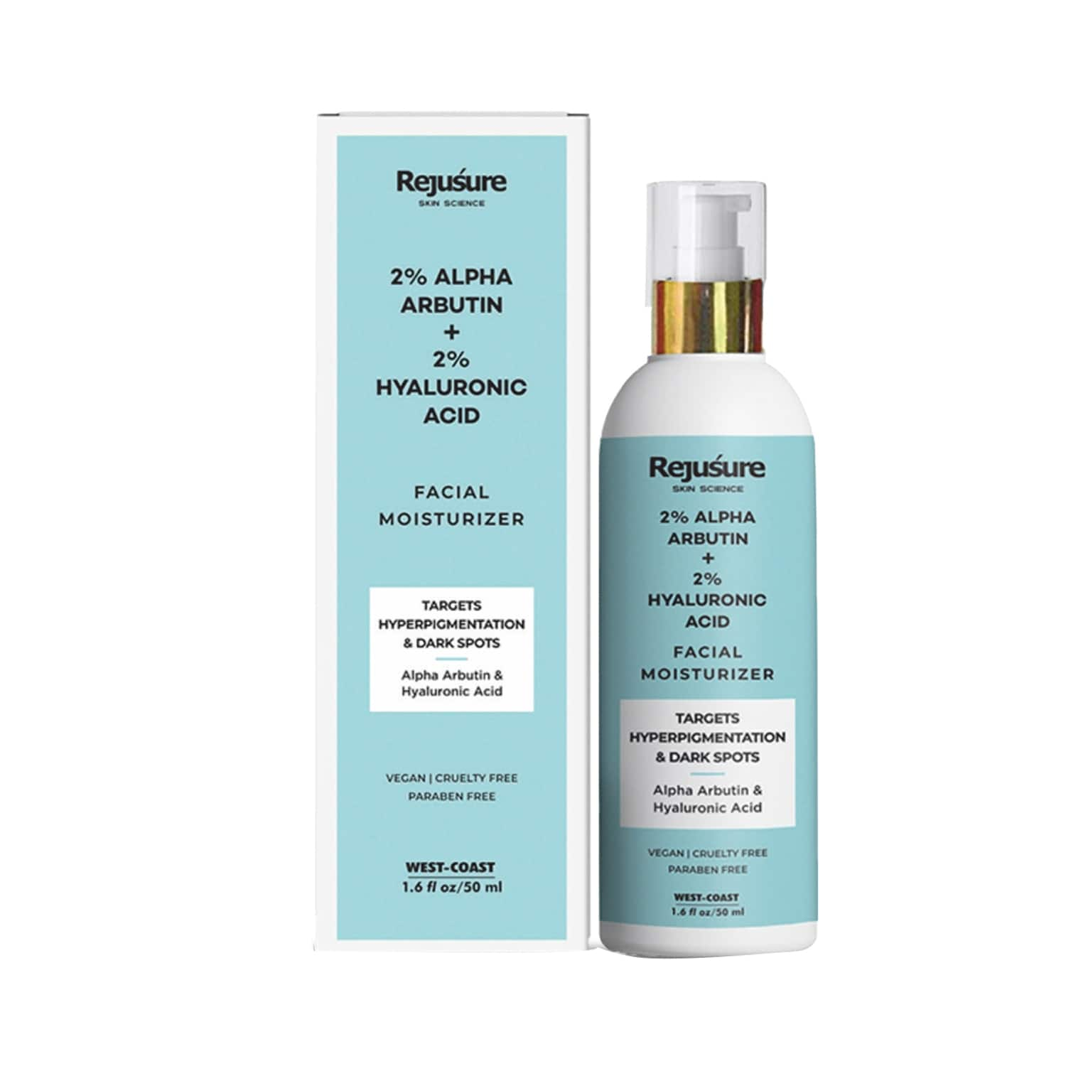 Rejusure | Rejusure Alpha Arbutin 2% + Hyaluronic Acid 2% Face Moisturizer (50ml)