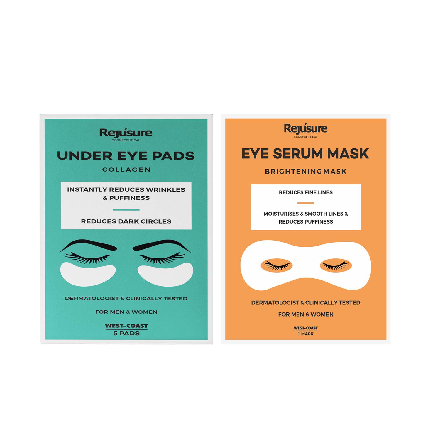 Rejusure | Rejusure Eye Serum Mask And Under Eye Pads Combo (5 Pads)