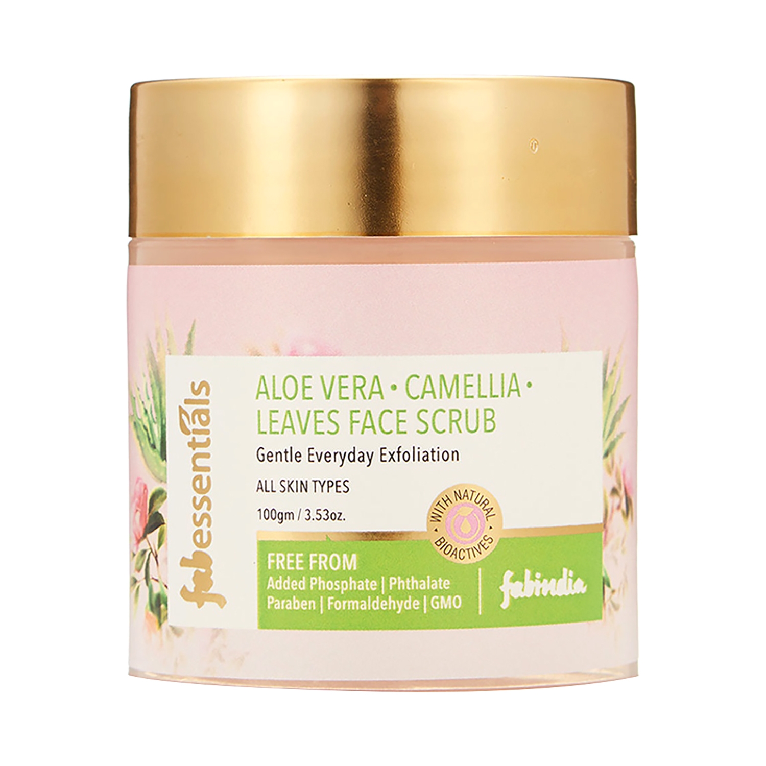 Fabessentials by Fabindia | Fabessentials Aloe Vera Camellia Leaves Face Scrub (100g)