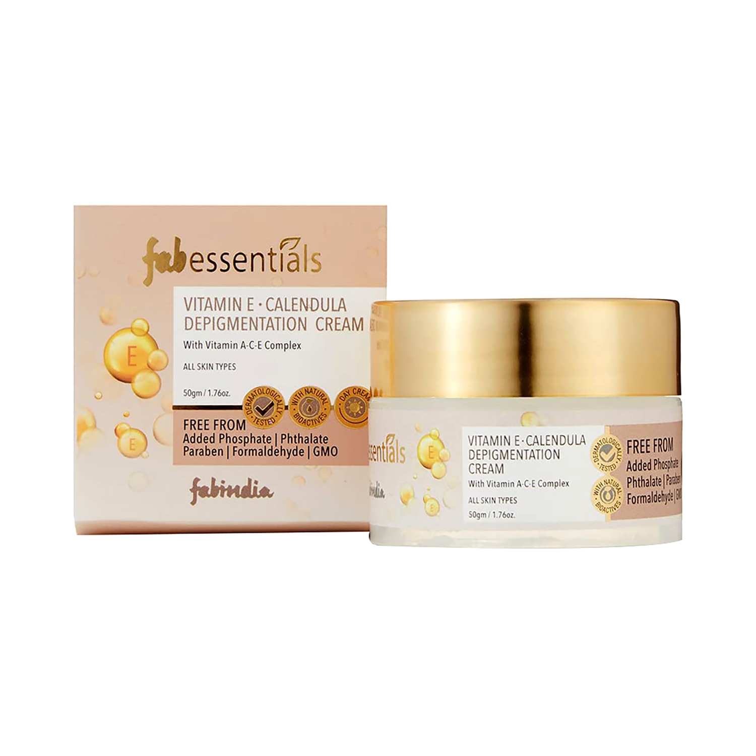 Fabessentials by Fabindia Vitamin E Calendula Depigmentation Cream (50g)
