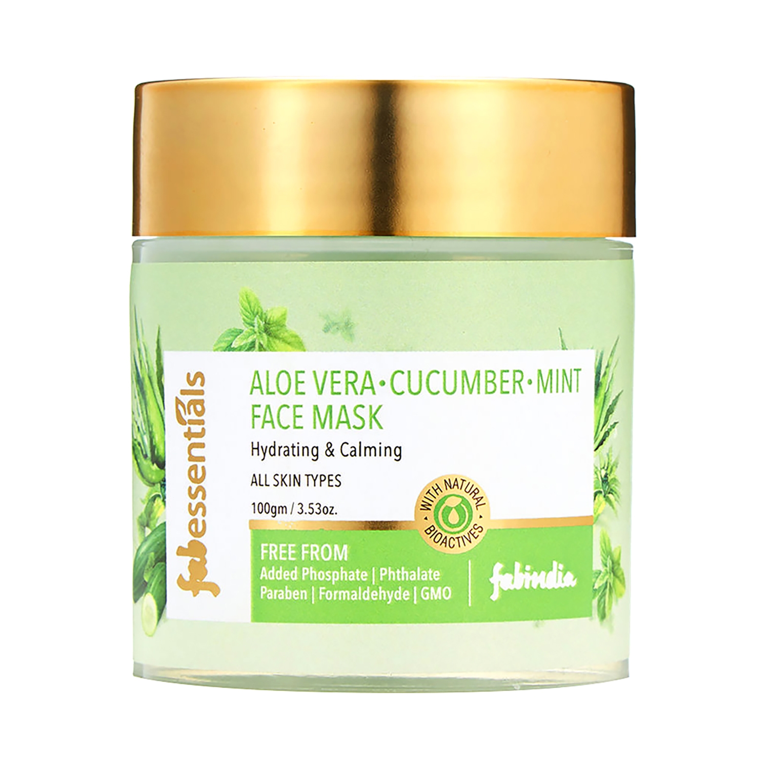 Fabessentials by Fabindia | Fabessentials by Fabindia Aloe Vera Cucumber And Mint Face Mask (100g)