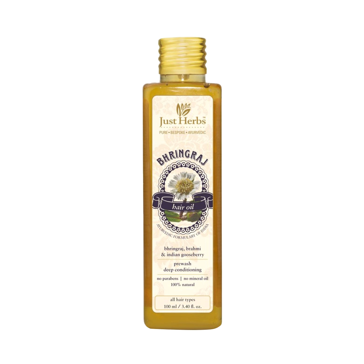 Just Herbs | Just Herbs Bhringraj Hair Oil For Hair Growth & Hairfall Control (100ml)