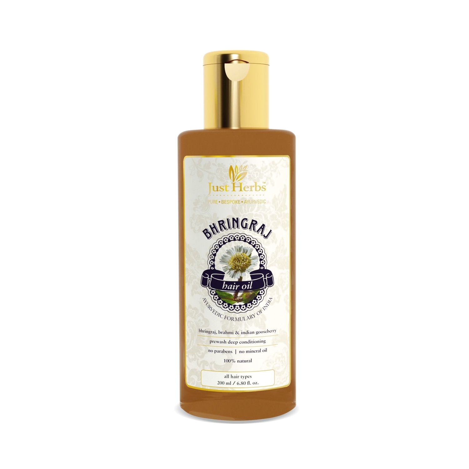 Just Herbs | Just Herbs Bhringraj Hair Oil For Hair Growth & Hairfall Control (200ml)