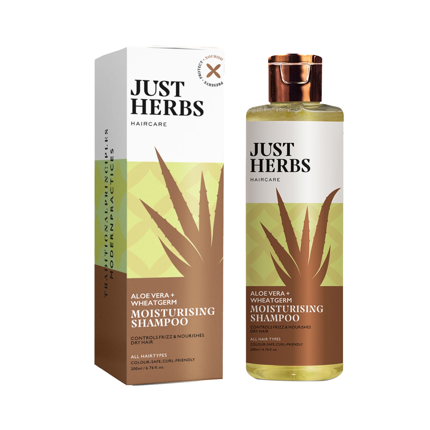 Just Herbs | Just Herbs Aloe Vera Anti Frizz & Hairfall Control Shampoo (200ml)