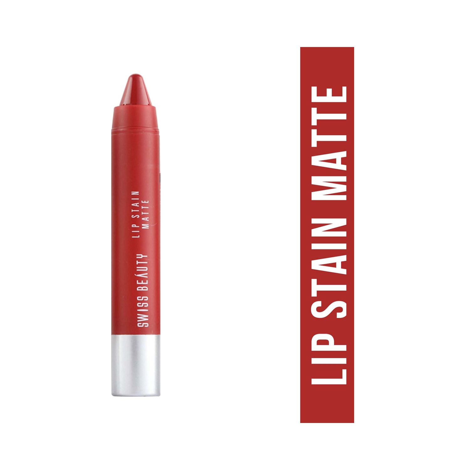 Swiss Beauty Lip Stain Matte Lipstick - Russian Red (3.4g)