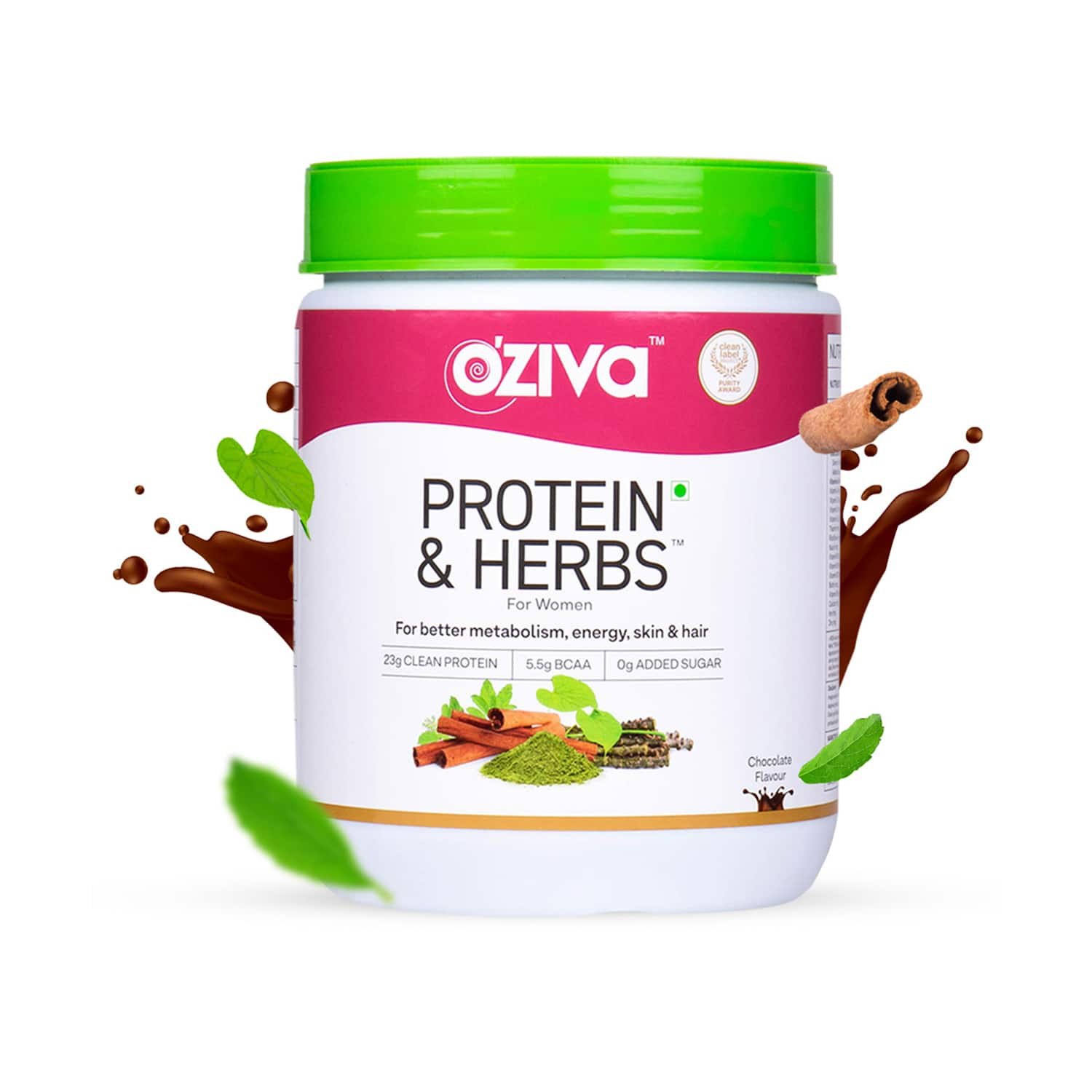 Oziva | Oziva Protein & Herbs Powder for Women - Chocolate (500 g)