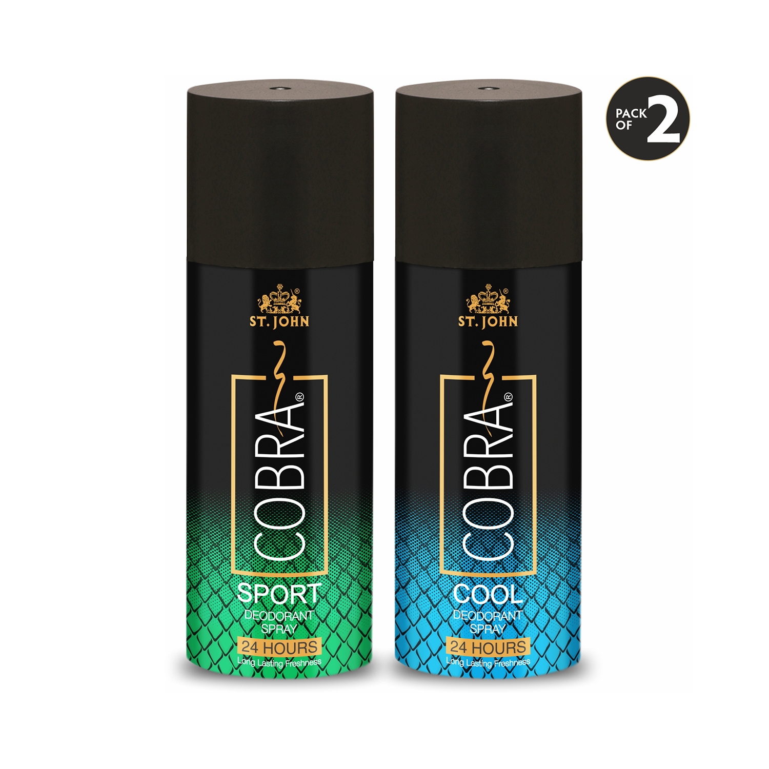 ST.JOHN Cobra Cool & Sports Limited Edition Deodorant Spray (2 Pcs)