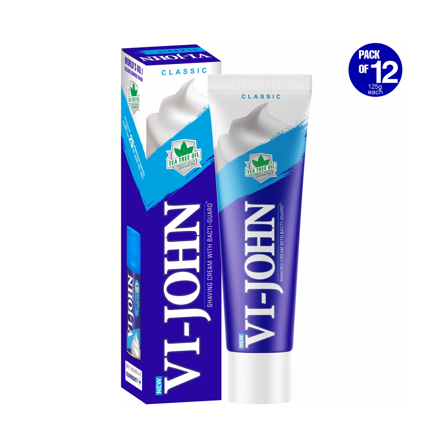 VI-JOHN | VI-JOHN Classical Bacti-Guard Shaving Cream (Pack of 12)