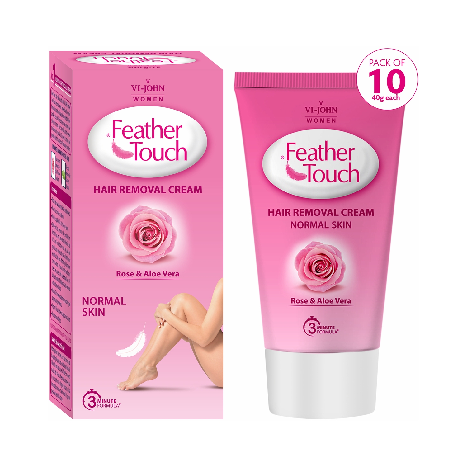 VI-JOHN | VI-JOHN Feather Touch Rose Hair Removal Cream (Pack of 10)