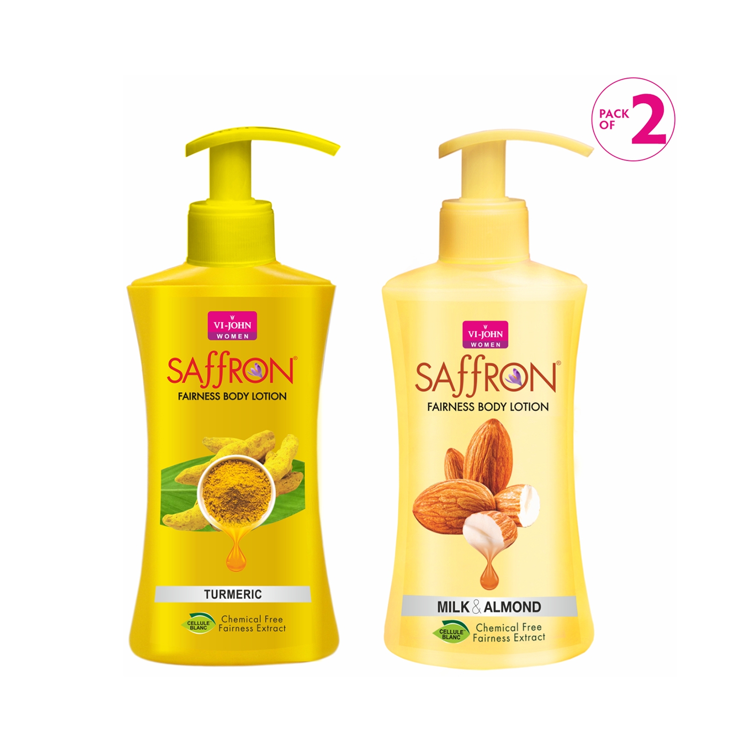 VI-JOHN | VI-JOHN Fairness Saffron Body Lotion - Turmeric and Milk Almond