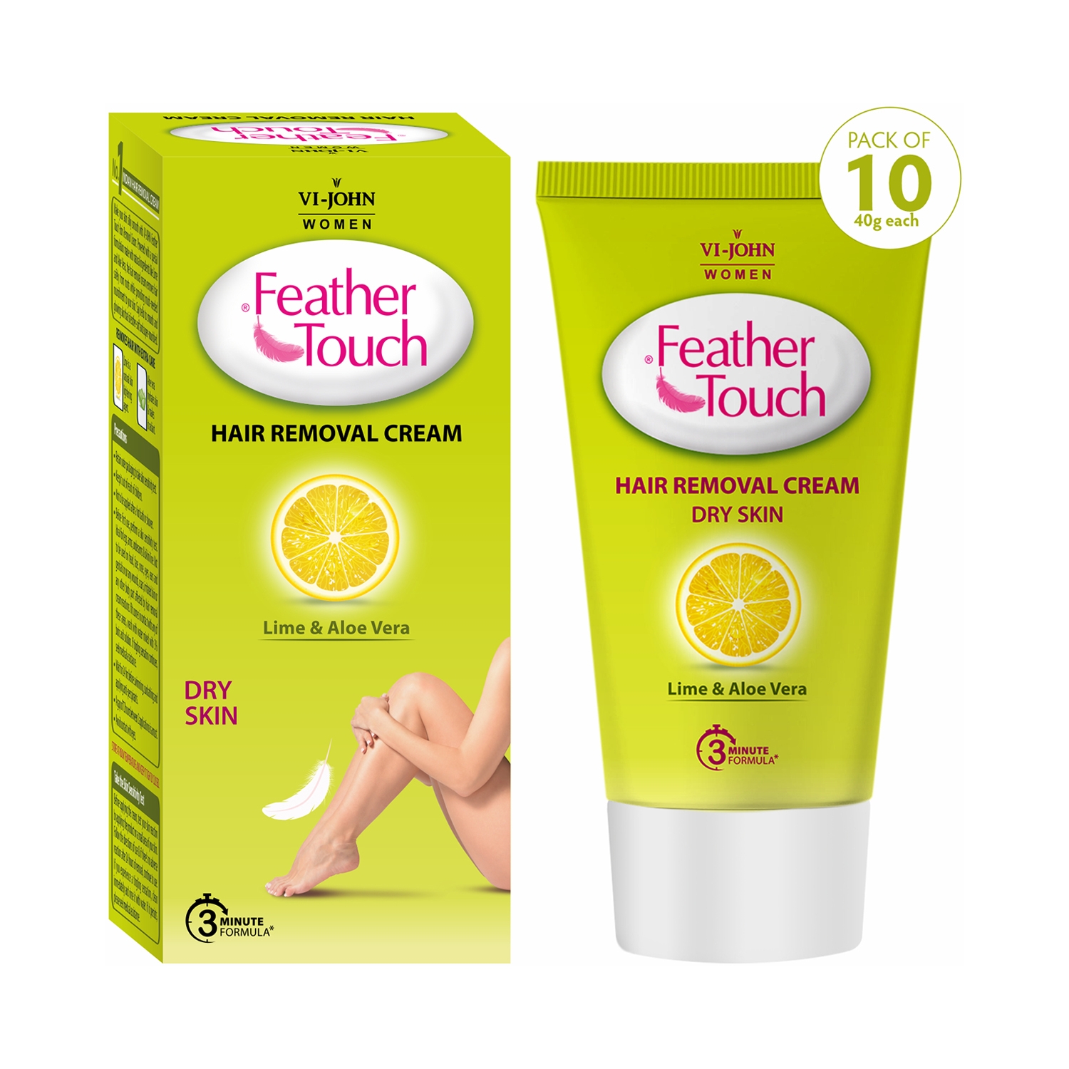 VI-JOHN | VI-JOHN Feather Touch Haldi & Chandan Hair Removal Cream (Pack of 10)