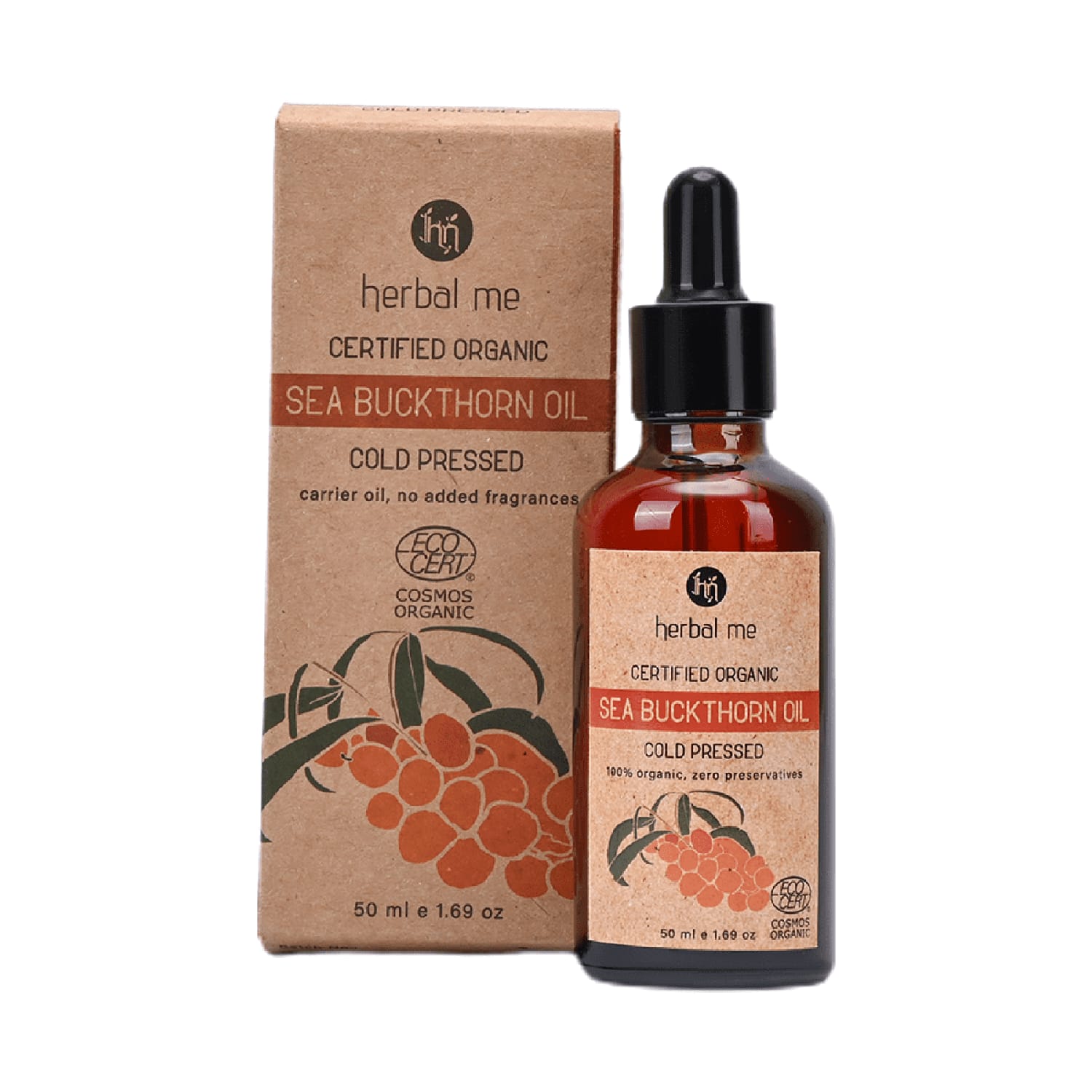 Herbal Me | Herbal Me 100% Organic Cold Pressed Sea Buckthorn Oil (50ml)