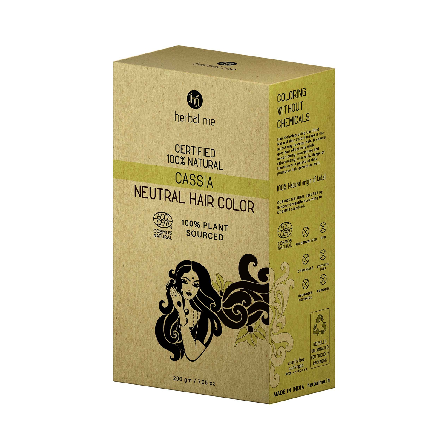 Herbal Me | Herbal Me Certified Natural Henna Hair Color - Cassia (200g)