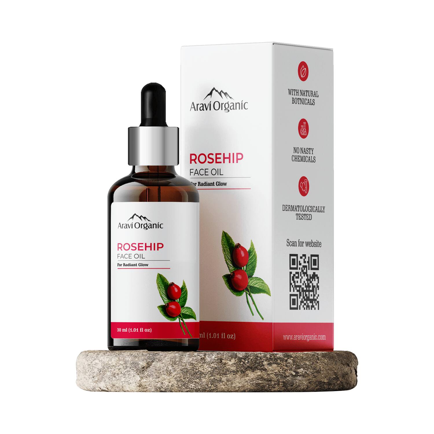 Aravi Organic | Aravi Organic Pure Rosehip Seed Oil Face Oil (30ml)