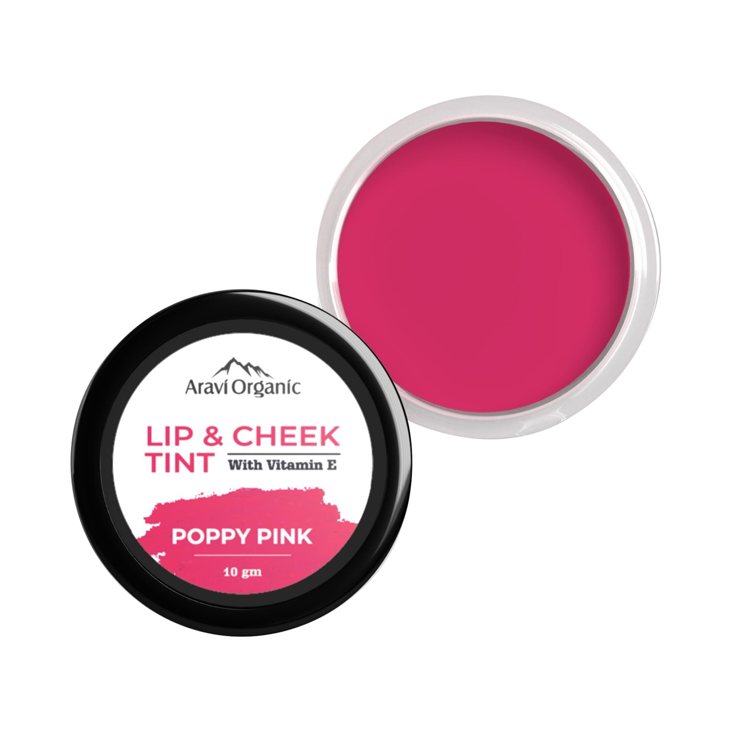 Aravi Organic | Aravi Organic Lip & Cheek Tint Balm - Poppy Pink (10g)